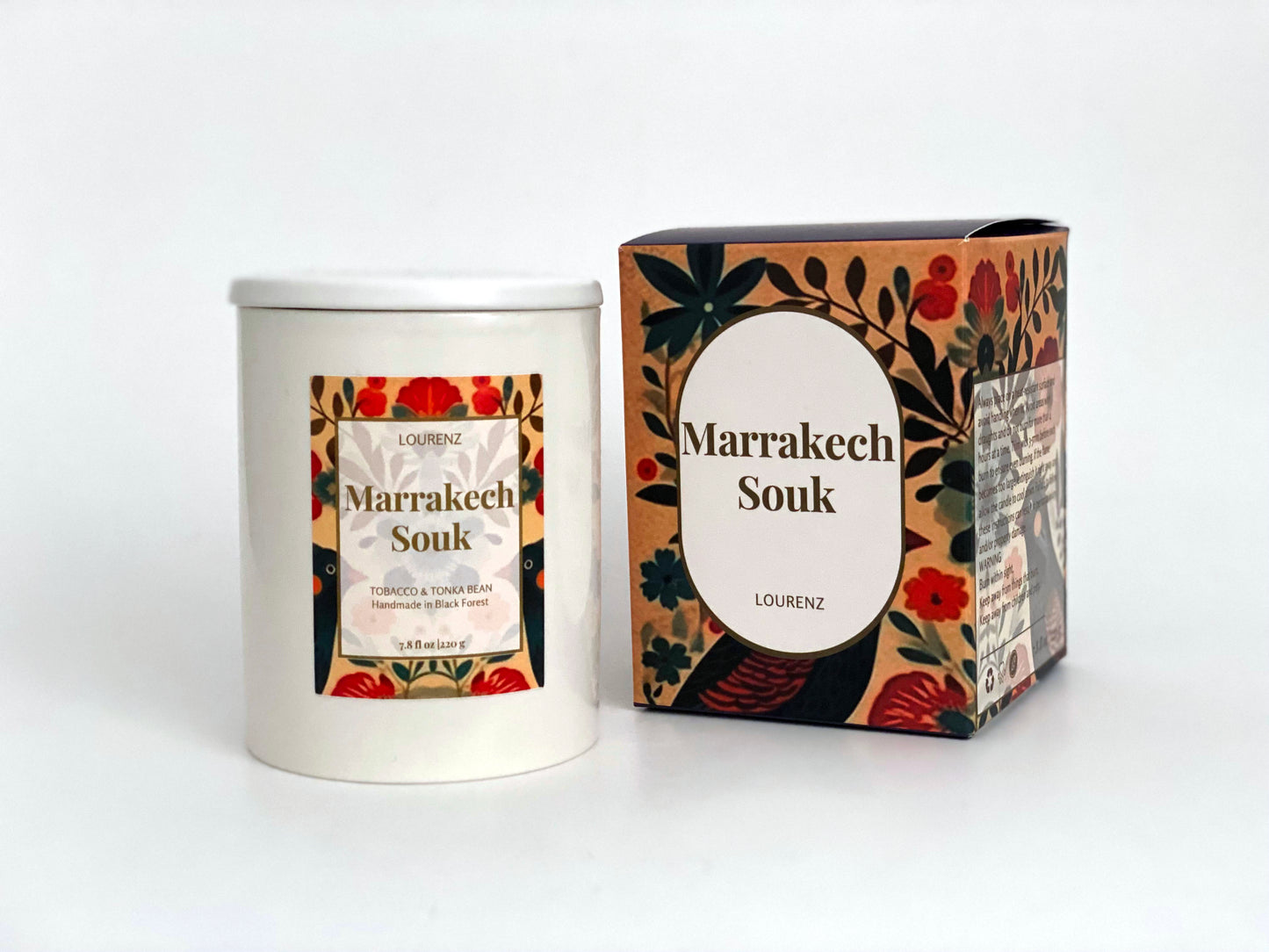 LOURENZ Marrakech Souk scented candle tobacco and tonka bean