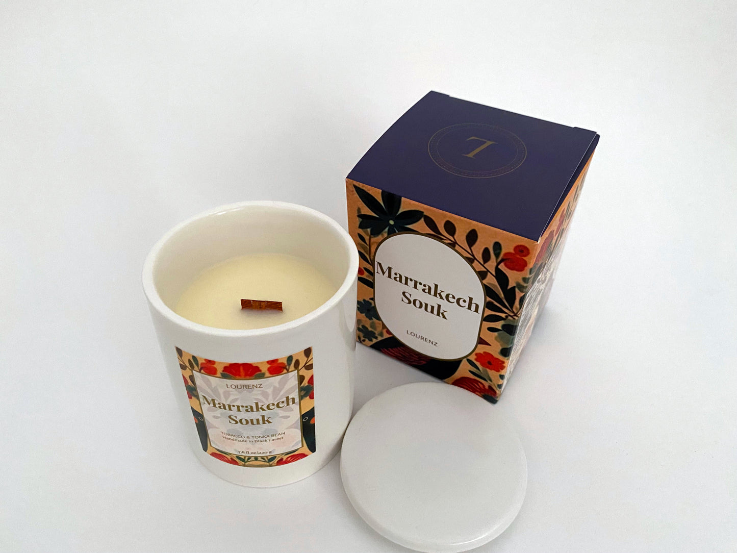 LOURENZ Marrakech Souk scented candle tobacco and tonka bean